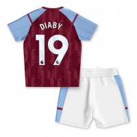 Echipament fotbal Aston Villa Moussa Diaby #19 Tricou Acasa 2023-24 pentru copii maneca scurta (+ Pantaloni scurti)